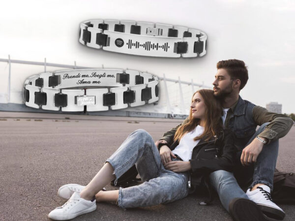 Bracciale Spotify Personalizzato Uomo con Dedica