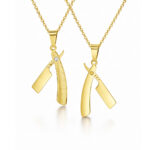 Collana Rasoio Barbiere in Acciaio con Incisione Personalizzata