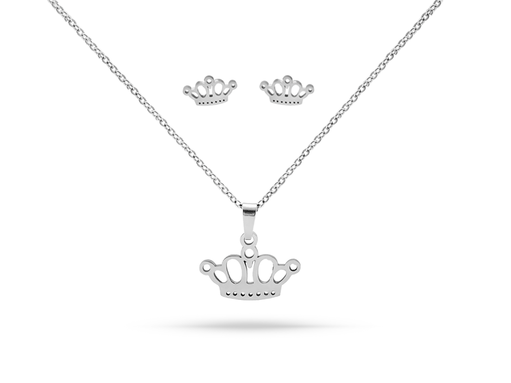 Collana e orecchini corona donna Collana e orecchini corona donna