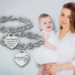 Bracciale Per Madrina Battesimo Cuore con Incisione Personalizzata