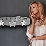 Bracciale maglia Milano con stelle con incisione personalizzata 1 fronte