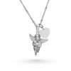 Collana Angelo con Cuore Incisione Personalizzata 1 per Lato