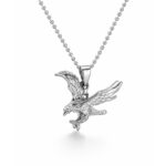 Collana con Aquila per Uomo Incisione Personalizzata