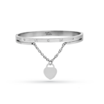 Bracciale con cuore pendente 1 incisione personalizzata