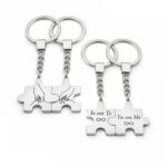 Portachiavi Puzzle Coppia con Incisione Personalizzata