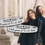 Bracciali Migliori Amiche Rigidi Incisione Personalizzata con 1 Dedica per Lato