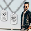 Collana Paracadutisti Folgore Piastrina con Incisione Personalizzata Logo e Dedica