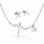 Collana con Battito Cardiaco e Orecchini Personalizzata