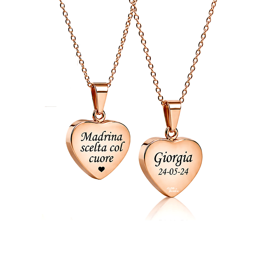 Collana per Madrina di Battesimo Personalizzata con Incisione