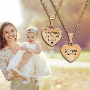 Collana per Madrina di Battesimo con Incisione Personalizzata