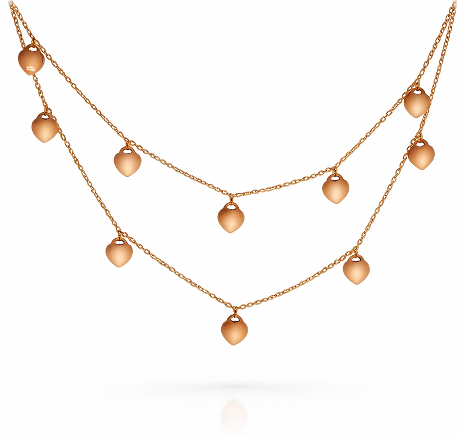 Collana a Due Fili con Cuoricini Incisione Personalizzata