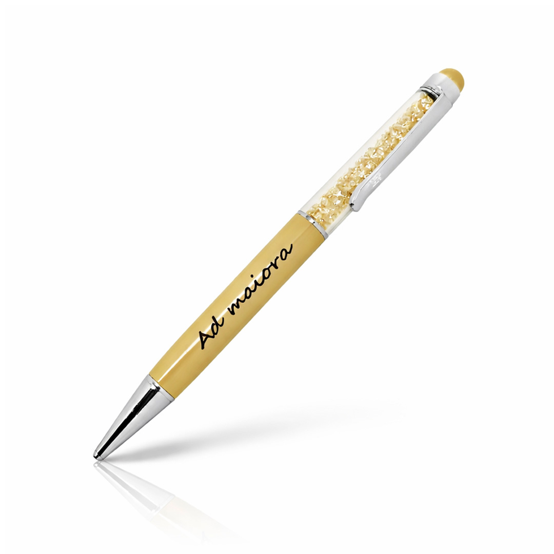 Penna per Laurea Ragazza a Sfera con Strass Personalizzata