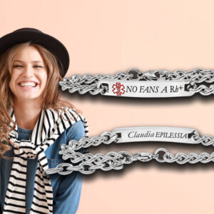 Bracciale Salvavita Donna con Incisione Personalizzata