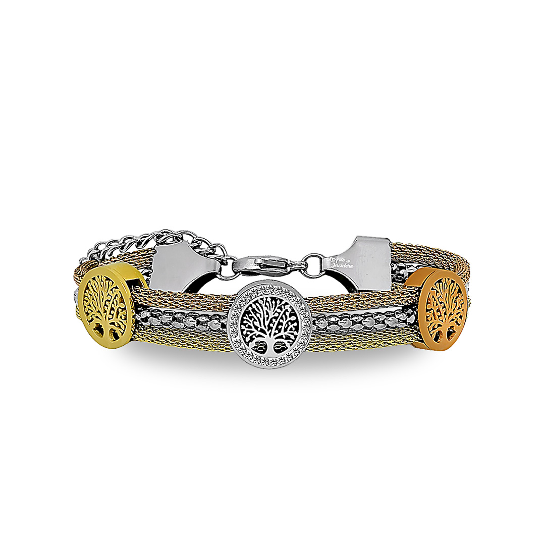 Bracciale con Alberi Della Vita con Incisione Personalizzata