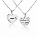 Cuore Mamma con Impronte Neonato e Dedica