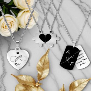 Collane personalizzate in acciaio con incisione laser, idea regalo